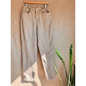 Vintage 90s high-rise khaki faded glory stretch heart booty jeans size avg. 10